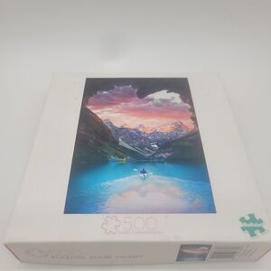 Buffalo Games Follow Your Heart 500 Piece Puzzle Canoe Nature Jigsaw